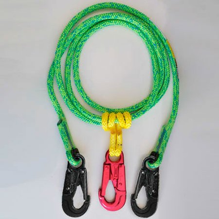 ROPE LOGIC Grizzly Spliced 2 in 1 Lanyard Lightning Green 1/2 in. x 10 ft. 33301